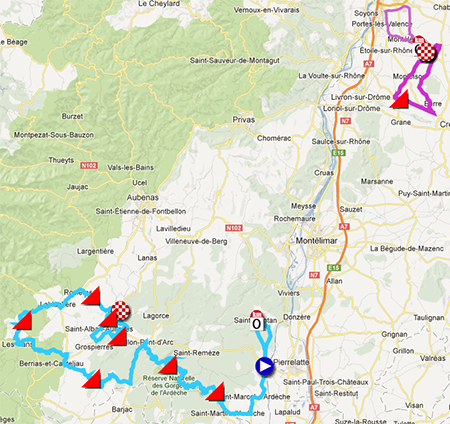 The map of the Boucles Drôme Ardèche 2013 The map of the Boucles Drôme Ardèche 2013