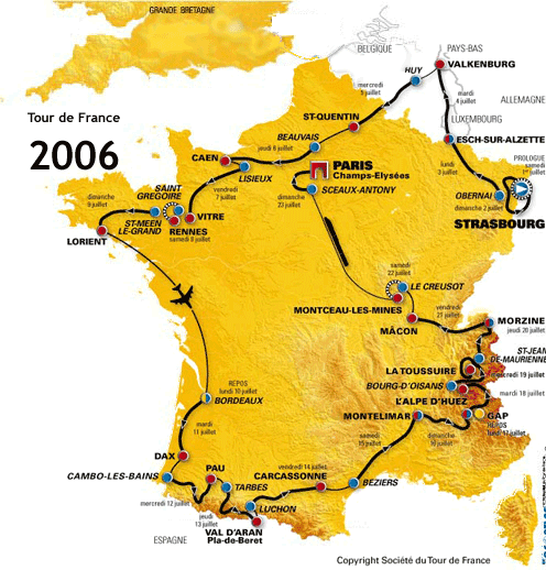 Parcours Tour de France - 2006 & 2007