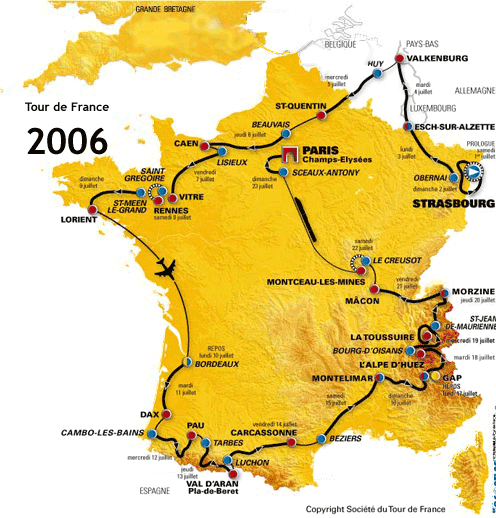 Parcours Tour de France - 2006 & 2007 Parcours Tour de France - 2006 & 2007