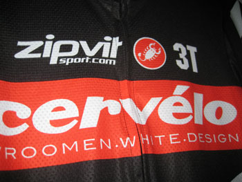 The Castelli shirt of Cervélo TestTeam The Castelli shirt of Cervélo TestTeam