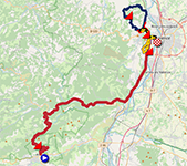 Le parcours de la course en ligne élite femmes des Championnats d'Europe 2025