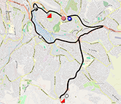 The race route of the mixed relay time trial of the World Championships Road Cycling Kigali 2025