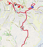 The race route of the men elite time trial of the World Championships Road Cycling Kigali 2025