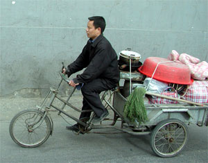 De fiets in Peking, vooral een transportmiddel!