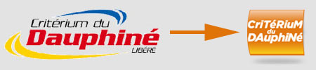 Het oude en nieuwe logo van het Critérium du Dauphiné