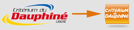 The old and new logo of the Critérium du Dauphiné The old and new logo of the Critérium du Dauphiné