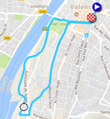 The map with the race route of the prologue of the Critérium du Dauphiné 2018 on Google Maps