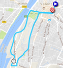 The map with the race route of the prologue of the Critrium du Dauphin 2018 on Google Maps