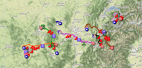 Le parcours du Critérium du Dauphiné 2019 dans Google Earth