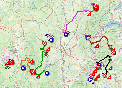 The Critérium du Dauphiné 2023 race route