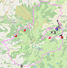 De kaart met het parcours van de 1ste etappe van het Critérium du Dauphiné 2023 op Open Street Maps