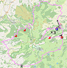 The map with the race route of the 1st stage of the Critérium du Dauphiné 2023 on Open Street Maps