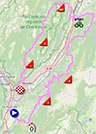 The map with the race route of the 8th stage of the Critérium du Dauphiné 2023 on Open Street Maps