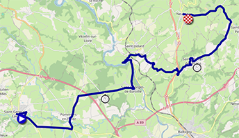 Het parcours van de vierde etappe van het Critérium du Dauphiné 2024 Het parcours van de vierde etappe van het Critérium du Dauphiné 2024