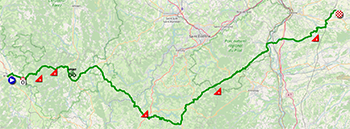 The race route of the 3rd stage of the Critérium du Dauphiné 2025 The race route of the 3rd stage of the Critérium du Dauphiné 2025