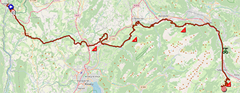 The race route of the 6th stage of the Critérium du Dauphiné 2025 The race route of the 6th stage of the Critérium du Dauphiné 2025