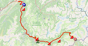 The race route of the 8th stage of the Critérium du Dauphiné 2025 The race route of the 8th stage of the Critérium du Dauphiné 2025