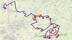 The race route of Dwars door Vlaanderen-A travers la Flandre 2024 The race route of Dwars door Vlaanderen-A travers la Flandre 2024