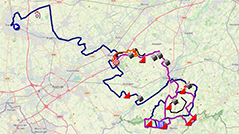 Le parcours d'A travers la Flandre 2024