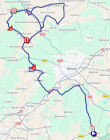 The race route of the second stage of the Etoile de Bessèges - Tour du Gard 2026