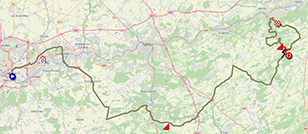 Het parcours van de Waalse Pijl 2024