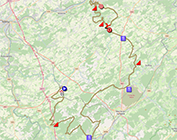 Het parcours van de Waalse Pijl 2025 Het parcours van de Waalse Pijl 2025