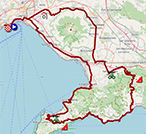 The map with the race route of the 6th stage of the Giro d'Italia 2023 on Open Street Maps
