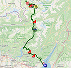 Le parcours de la quinzième étape du Tour d'Italie 2024