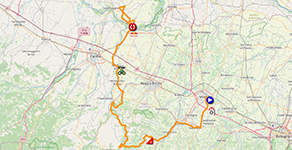The race route of the 12th stage of the Tour of Italy 2025 The race route of the 12th stage of the Tour of Italy 2025