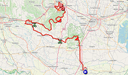 The race route of the 13th stage of the Tour of Italy 2025 The race route of the 13th stage of the Tour of Italy 2025