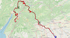 The race route of the 16th stage of the Tour of Italy 2025 The race route of the 16th stage of the Tour of Italy 2025