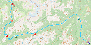 The race route of the 17th stage of the Tour of Italy 2025 The race route of the 17th stage of the Tour of Italy 2025