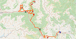 The race route of the 19th stage of the Tour of Italy 2025 The race route of the 19th stage of the Tour of Italy 2025