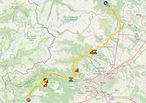 The race route of the 20th stage of the Tour of Italy 2025 The race route of the 20th stage of the Tour of Italy 2025