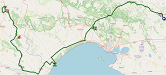 The race route of the 5th stage of the Tour of Italy 2025 The race route of the 5th stage of the Tour of Italy 2025