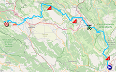 The race route of the 7th stage of the Tour of Italy 2025 The race route of the 7th stage of the Tour of Italy 2025