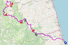 The race route of the 8th stage of the Tour of Italy 2025 The race route of the 8th stage of the Tour of Italy 2025