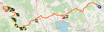 The race route of the 9th stage of the Tour of Italy 2025 The race route of the 9th stage of the Tour of Italy 2025