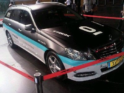 The Leopard-Trek cycling team car