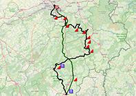 Het parcours van Luik-Bastenaken-Luik 2025 Het parcours van Luik-Bastenaken-Luik 2025