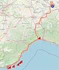The Milano-Sanremo 2025 race route The Milano-Sanremo 2025 race route
