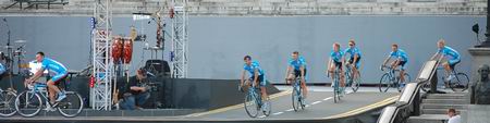 Le Team Milram lors de la présentation de l'équipe au Tour de France 2007 à Londres