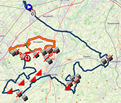 The race route of the Danilith Nokere Koerse 2025 The race route of the Danilith Nokere Koerse 2025
