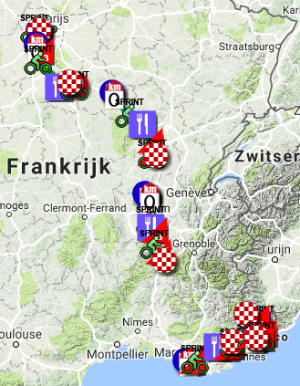 Le parcours de Paris-Nice 2017 dans Google Earth