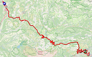 Le parcours de la sixième étape de Paris-Nice 2024