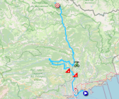 The race route of the seventh stage of Paris-Nice 2026