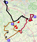 The race route of the Tour of Limburg 2025 The race route of the Tour of Limburg 2025