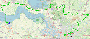 The race route of the Scheldeprijs/Grand Prix de l'Escaut 2024