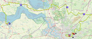 The race route of the Scheldeprijs/Grand Prix de l'Escaut 2025