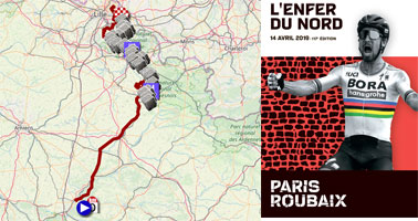 Paris-Roubaix 2019: its race route, its cobble stones sections and other details of the Hell of the North